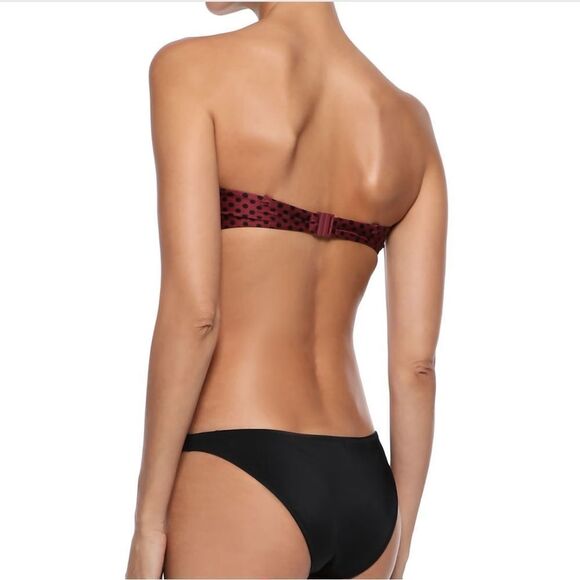 Zimmermann Juno Tie Bandeau Top in Red/
Black Dot 0/XS $231 NWT - Picture 7 of 12